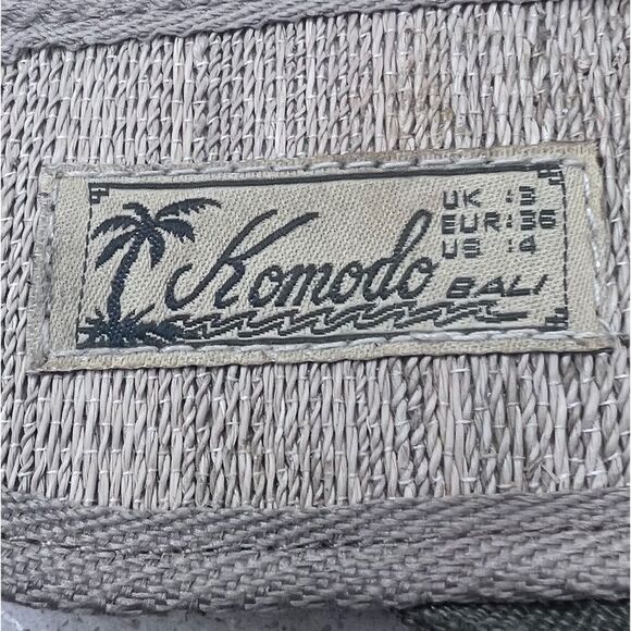 Komodo Bali Helena Green Sandal Organic Cotton & Recycled PU Footbed Size 4 - Picture 13 of 13